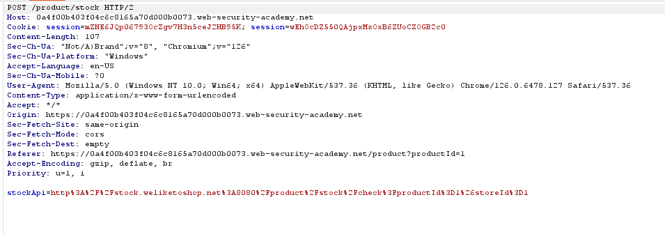 BurpSuite - API call for stock check